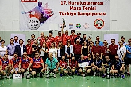 17. Kuruluşlar Arası Masa Tenisi Türkiye Şampiyonası Sona Erdi...!